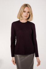 Лонгслив из вискозы в рубчик