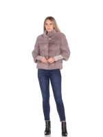 Шуба натуральная A-1001пудра