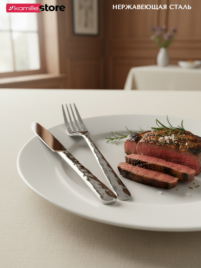 Набор столовых приборов 24 предмета в деревянной коробке