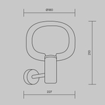 Настенный светильник Maytoni Vision MOD411WL-01G