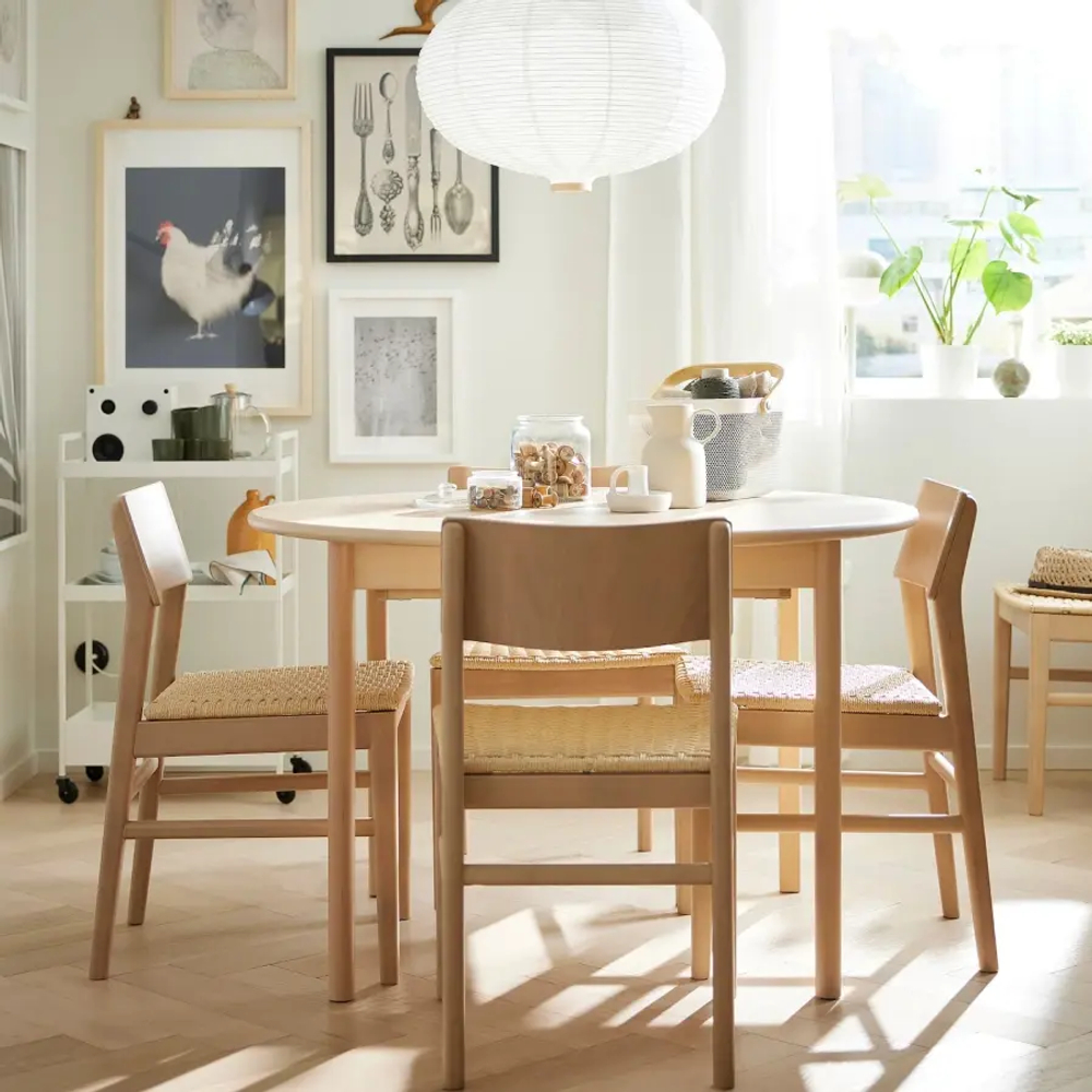 Раздвижной стол - IKEA SKANSNÄS/SKANSNAS, 115/170х75 см, СКАНСЭС ИКЕА, светло-коричневый