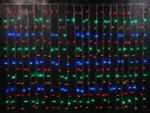 Гирлянда светодиодный занавес 2*3, с контроллером, цвет Мульти, провод прозрачный