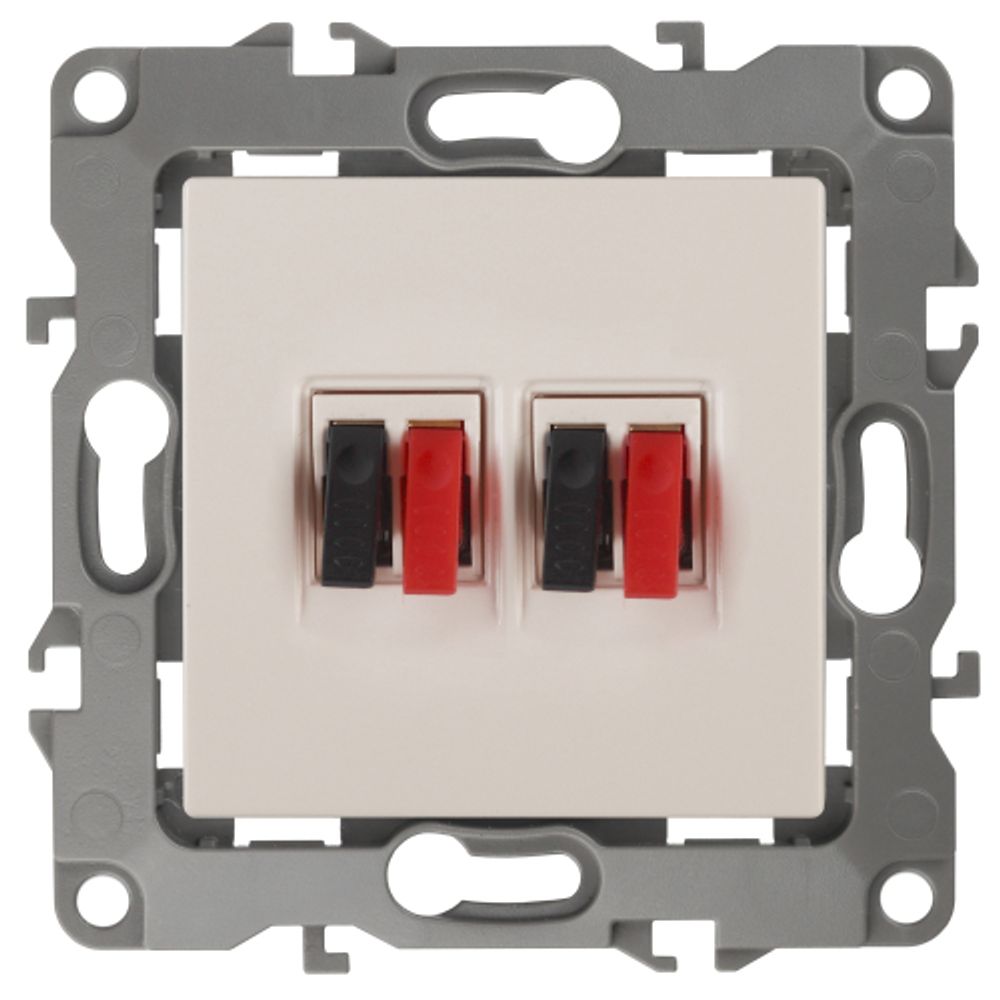 12-3112-02 ЭРА Розетка аудио двойная, IP20, Эра12, слоновая кость | Эра 12 Слоновая кость