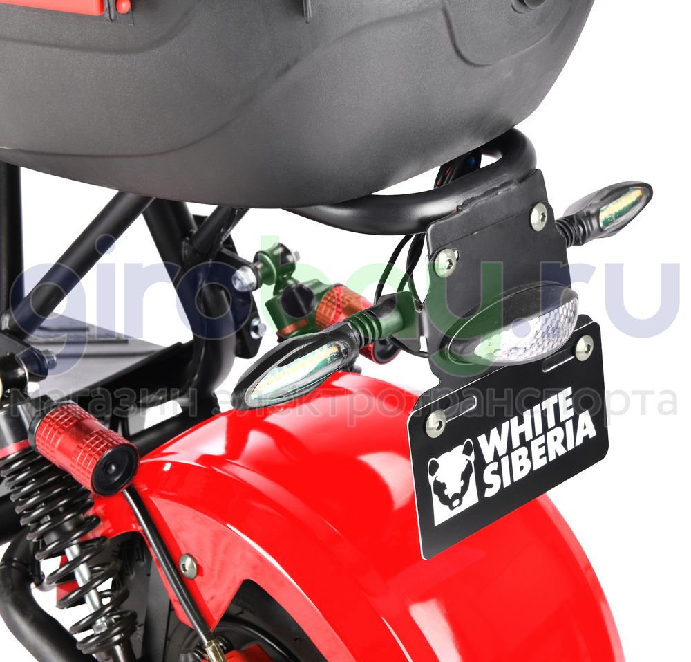 Электроскутер WHITE SIBERIA MINI R 1200w 2.0 - Красный фото 13 фото №15