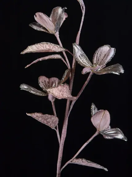 Ветвь Кизил 64 см., платина, Christmas DeLuxe (88919)