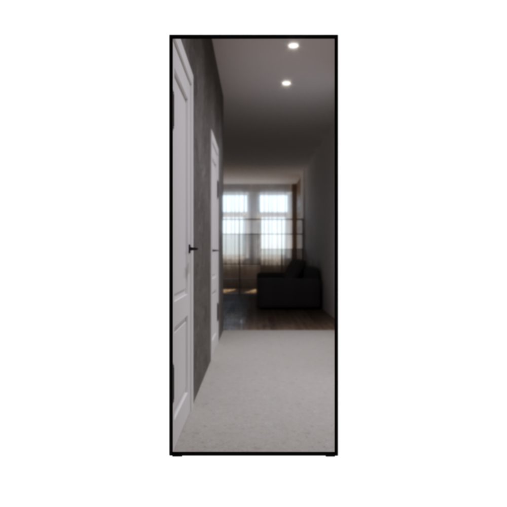 Зеркало MIXLINE "Графика" 600*1500 (ШВ) напольное, алюминиевый профиль ЧЕРНЫЙ