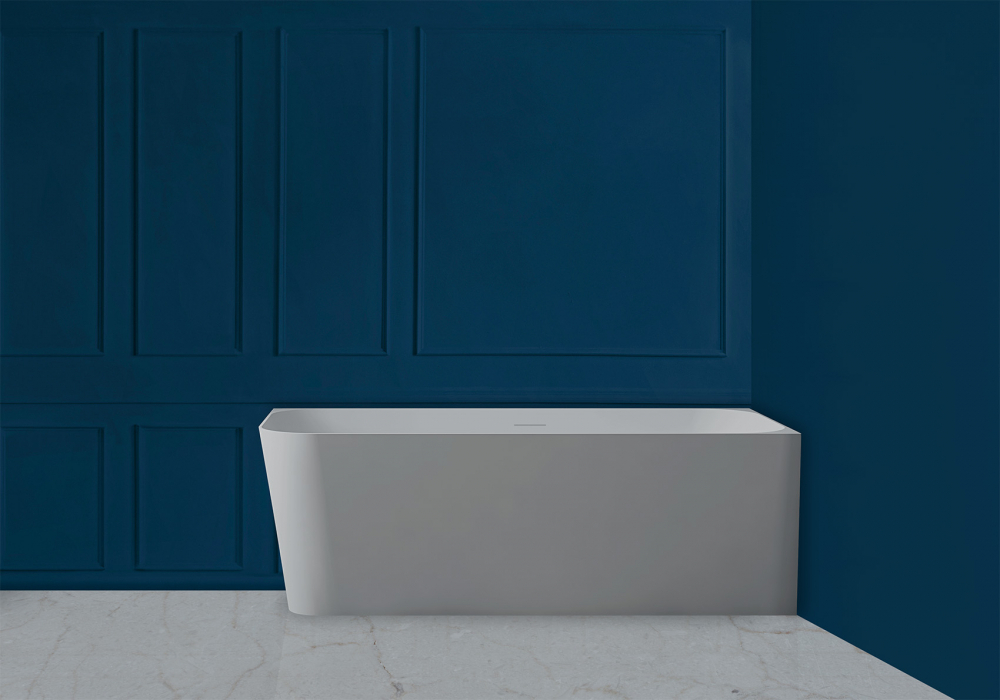 Ванна из искусственного камня ABBER Stein AS9621-1.7 R белая матовая  170x75 см