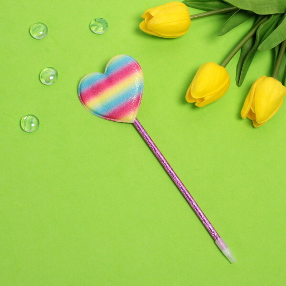 Ручка шариковая «Heart- Радуга», цвет синий, 22 см