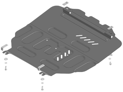 защита картера Двигателя, КПП. 2 мм, Сталь. для Suzuki Baleno 2022-н.в. MOTODOR.72402