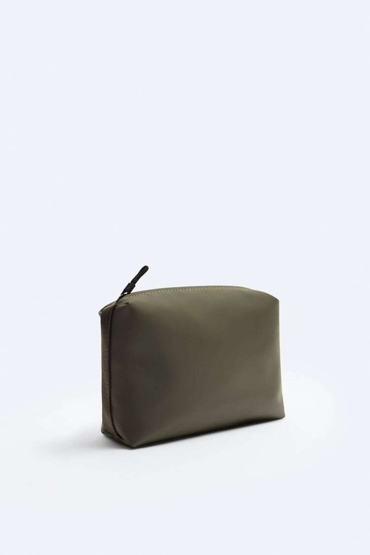 ZARA ПРОРЕЗИНЕННЫЙ НЕСЕССЕР, ХАКИ