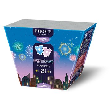 Дневная батарея салютов ГЕНДЕРНЫЙ САЛЮТ (девочка) (25/1,2) БСП1602512 (P)