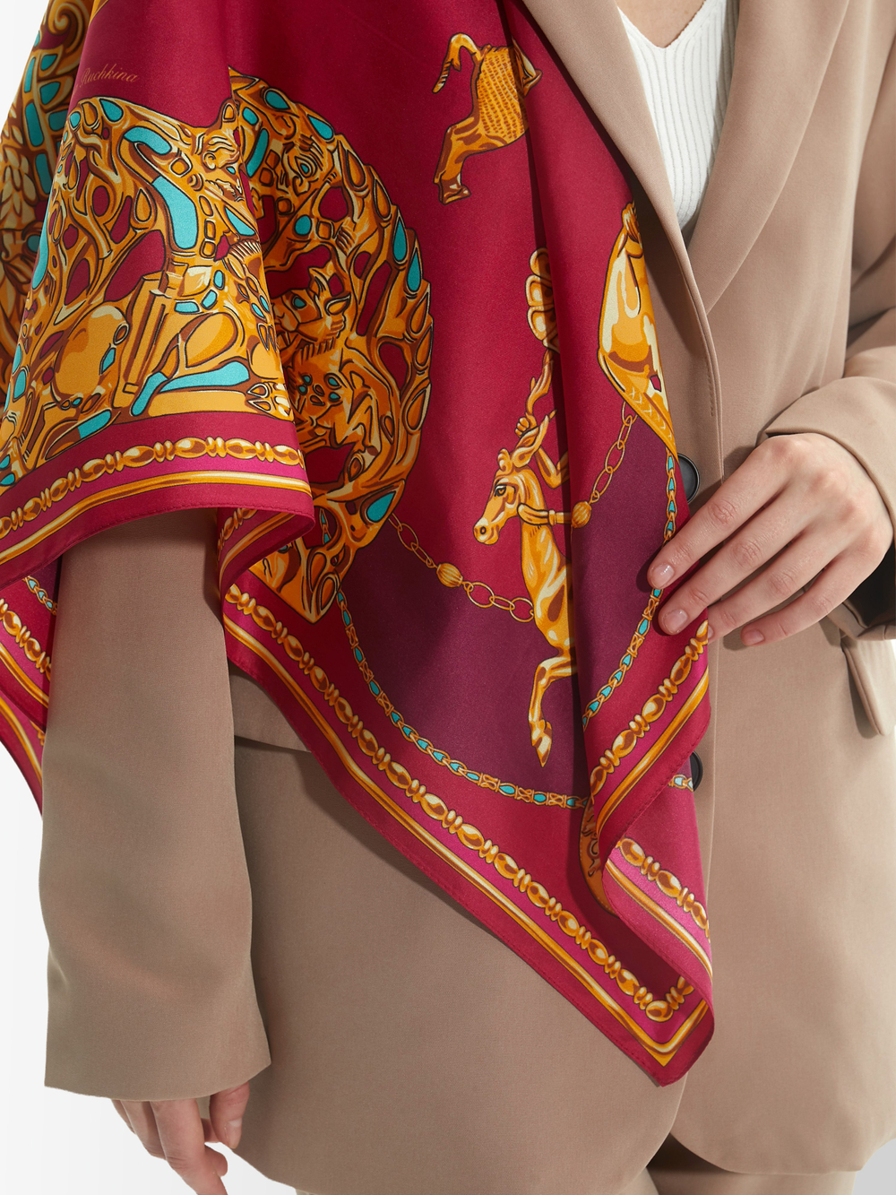 Платок «Сибирская коллекция Петра I» 100% шёлк