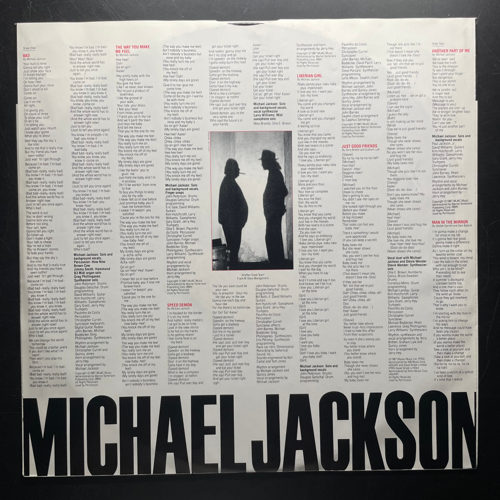 Michael Jackson - Bad (Голландия 1987г.)