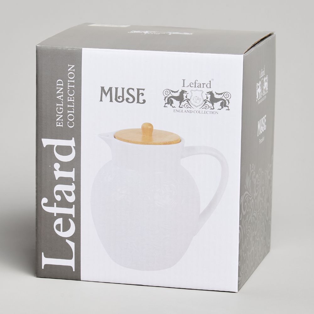 КУВШИН С ДЕР.КРЫШКОЙ LEFARD "MUSE" 16,5*13*17 СМ 1300 МЛ