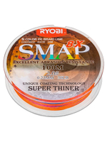 Шнур плетеный для рыбалки Ryobi SMAP PE8X-100M Multi Colour 6.0# 0,405мм