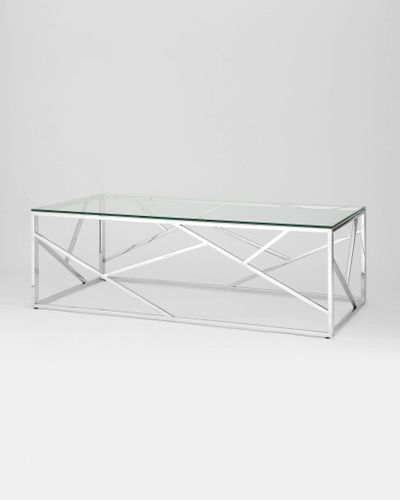 Журнальный стол 120*60 АРТ ДЕКО серебро