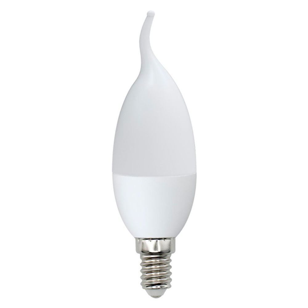 LED-CW37-11W-6500K-E14-FR-NR Лампа светодиодная. Форма свеча на ветру. матовая. Серия Norma. Дневной белый свет 6500K. Картон. ТМ Volpe