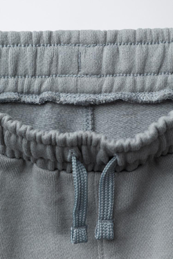 ZARA БРЮКИ-ДЖОГГЕРЫ С НОМЕРОМ, СЕРЫЙ/НЕЖНО-КОРИЧНЕВЫЙ