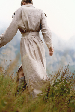 Тренч TEONA длинный, бежевый