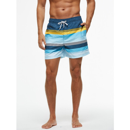 Мужские шорты в сине-голубую полоску Romeo Rossi RR9504-10