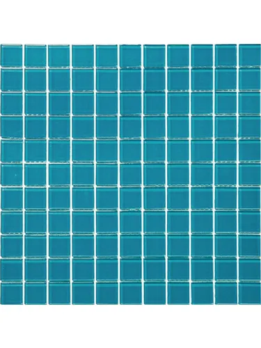 A-103 Мозаика из стекла Natural Color palette голубой квадрат глянцевый