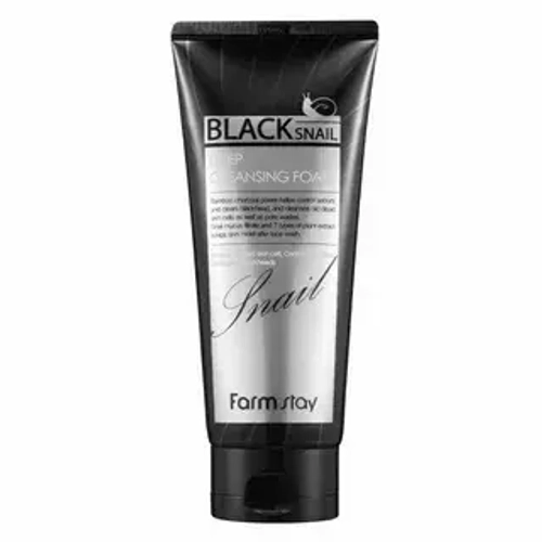 Пенка для лица с муцином чёрной улитки FarmStay Black Snail Deep Cleansing Foam