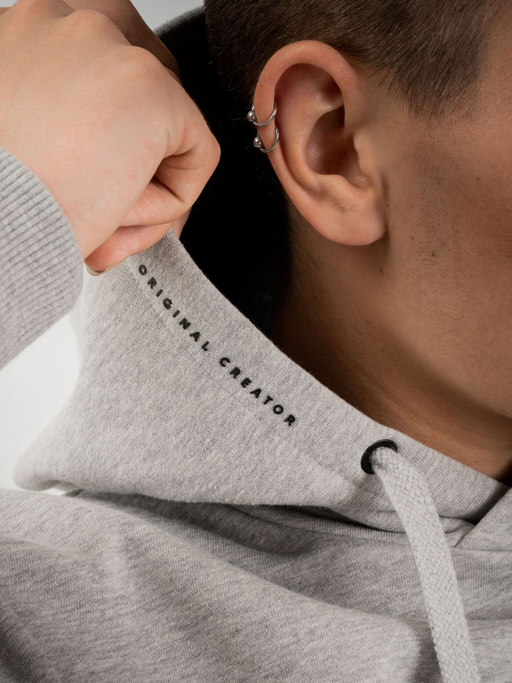 Худи мужское ORIGINAL CREATOR ERROR_404 HOODIE, Серый