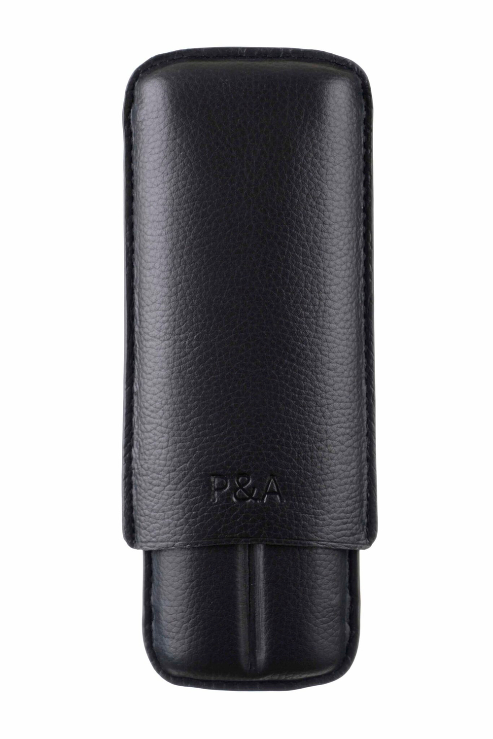Чехол P&A на 2 сигары Черчилль, натуральная кожа C120-Black