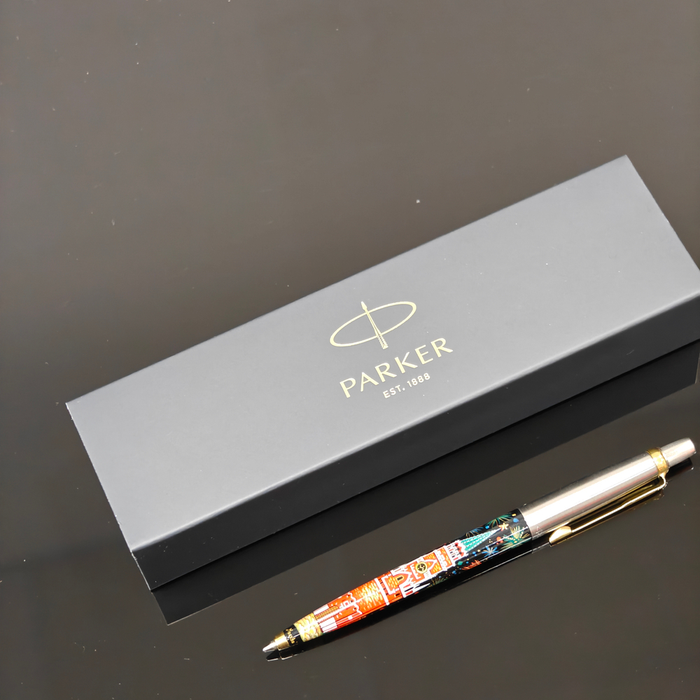 Ручка "Москва. Салют " малая с ручной росписью Палех