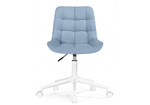 Офисное кресло Woodville Честер голубой, белый, ножки белые