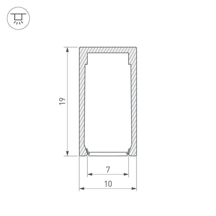 Профиль Arlight PIK-1019-2000 ANOD 023857