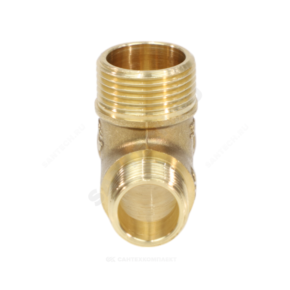 Тройник латунь переходной Ду 15х15х15 (1/2"х1/2"х1/2") НР/НР/НР VALFEX VF.131.L.012