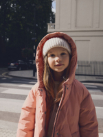 Куртка утепленная с капюшоном для девочки Next E25-188, Персиковый