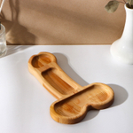 Деревянное блюдо для подачи в форме члена (25 х 16,5 х 1,7 см) (Цвет: коричневый)