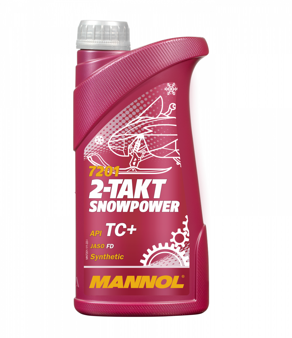 Моторное масло для 2Т-двигателей Mannol 2-Takt Snowpower, синтетическое, 1 л