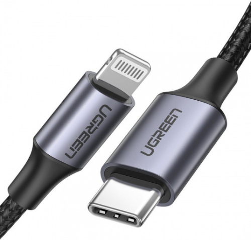 Кабель Ugreen Lightning, USB TypeC (M) серый