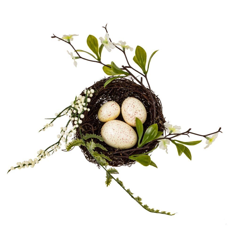 GAEM Изделие декоративное "Гнездо пасхальное", L16 W16 H6 см, 3в.