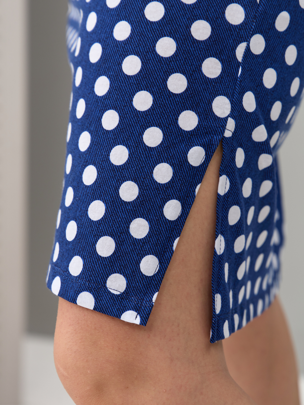 Туника Т-012/джинс-крупныйгорох