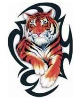 Наклейка "Тигр Тату №2" винил (2к) 12*18см VRC-468-2