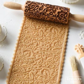 Малая скалка с узором Кудрина роспись