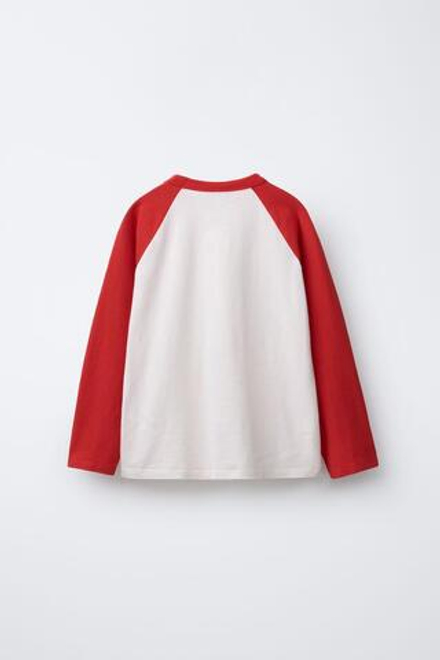 ZARA Х BENSIMON ® ЛОНГСЛИВ С ДЛИННЫМИ РУКАВАМИ, КРАСНЫЙ