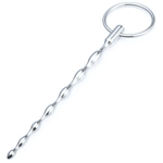 Уретральный массажер железный бусы (Цвет: серебряный)