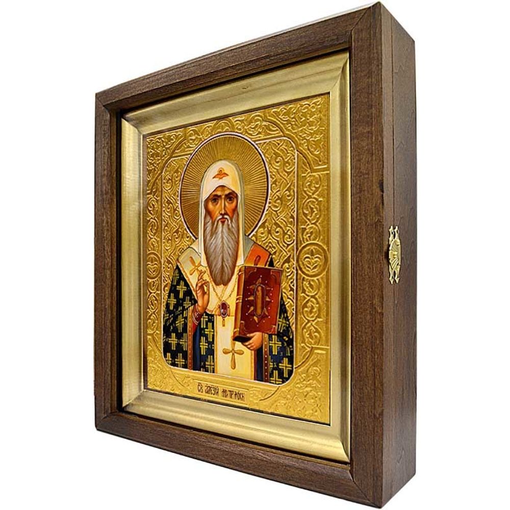 Мерная икона Святой Алексий митрополит московский (52*30 см)