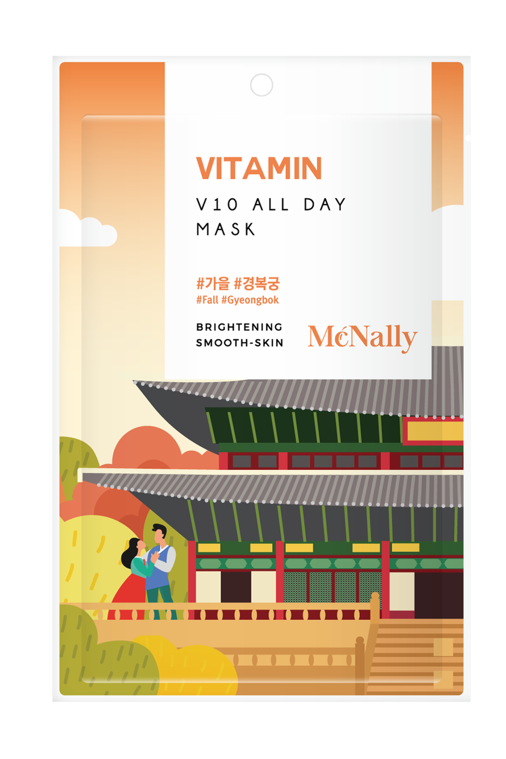 MCNALLY - МАСКА ТКАНЕВАЯ ДЛЯ ЛИЦА ВИТАМИННАЯ V10 ALL DAY MASK VITAMIN, 25 ML