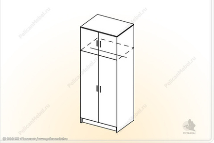 Шкаф двухстворчатый