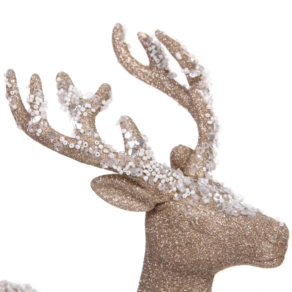 Фигурка новогодняя MAGIC «Блестящий олень» 35*46*10 см, Шампань