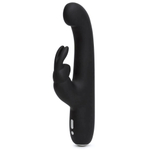 Чёрный вибратор Slimline G-Spot Rechargeable Rabbit Vibrator - 24,1 см. (Цвет: черный)
