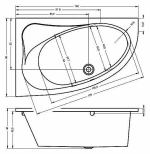 Акриловая ванна Riho Lyra 140x90 белая