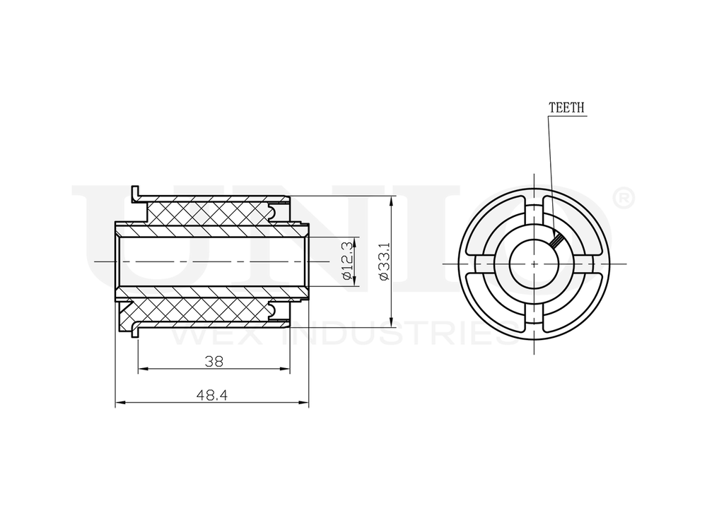Сайлентблок заднего верхнего рычага UNIO RMP-20711