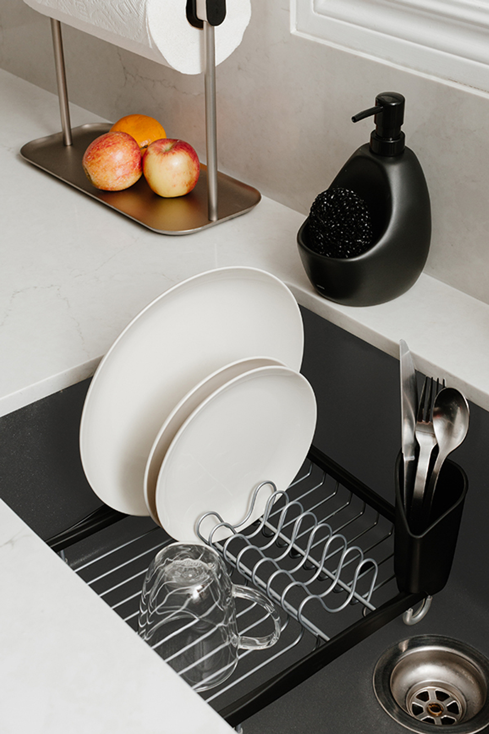 Сушилка для посуды Sinkin чёрная